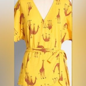 NWT Modcloth Giraffe Top- L
